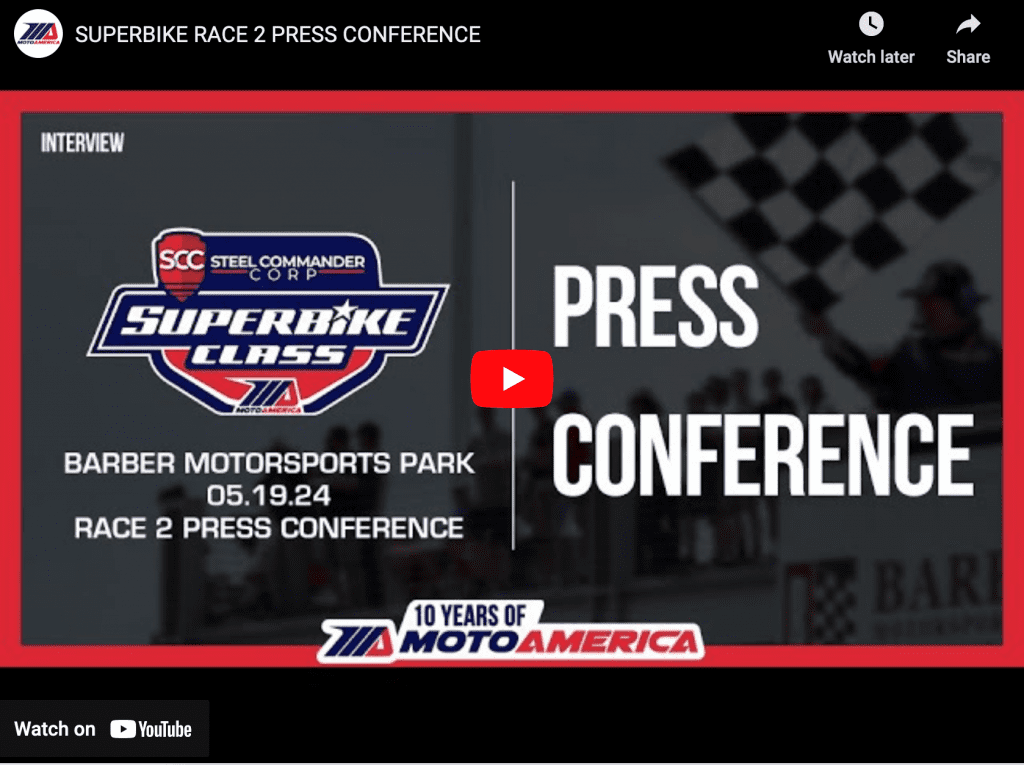 Read more about the article Video: Steel Commander Superbike Race Two Press Conference From Barber Motorsports Park